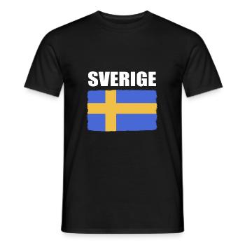 Suède Suédois - T-shirt homme - noir - Devant - AI Model Male 178 light (178cm)