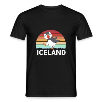 Macareux Papageientaucher - T-shirt homme - noir - Devant - AI Model Male 178 light (178cm)