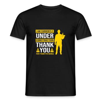 Chantier de construction - T-shirt homme - noir - Devant - AI Model Male 178 light (178cm)