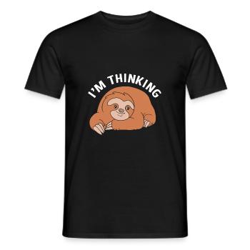 Sloth - Men's T-Shirt - black - Front - AI Model Male 178 light (178cm)