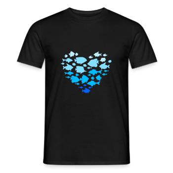 Aquariophile d’aquarium - T-shirt homme - noir - Devant - AI Model Male 178 light (178cm)