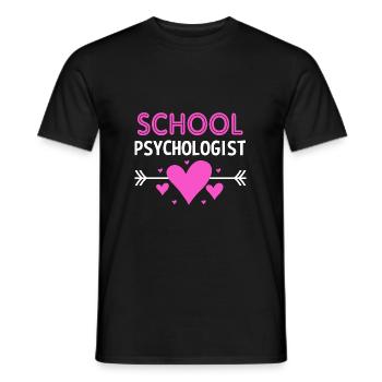School psychologist, psychologist, psychotherapist - Men's T-Shirt - black - Front - AI Model Male 178 light (178cm)