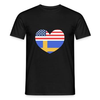 Schweden Schwedisch - Männer T-Shirt - Schwarz - Vorne - AI Model Male 178 light (178cm)