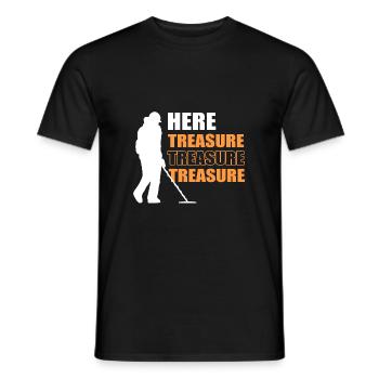 Metalldetektor - Männer T-Shirt - Schwarz - Vorne - AI Model Male 178 light (178cm)