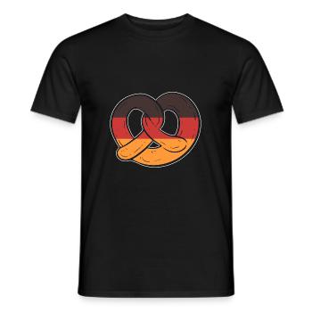 Brezel Deutschland - Männer T-Shirt - Schwarz - Vorne - AI Model Male 178 light (178cm)