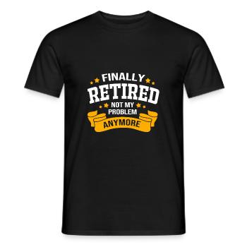 Retraité Retraité Retraité - T-shirt homme - noir - Devant - AI Model Male 178 light (178cm)