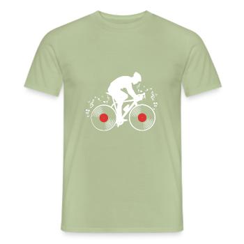 Vinyl - Men's T-Shirt - sage - Front - AI Model Male 178 light (178cm)