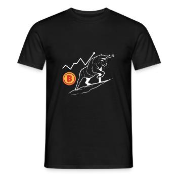 Le bitcoin - T-shirt homme - noir - Devant - AI Model Male 178 light (178cm)