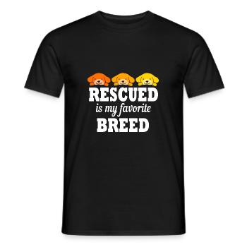 Dog Rescue Animal Rights Animal Rescue Animal Shelter - Men's T-Shirt - black - Front - AI Model Male 178 light (178cm)