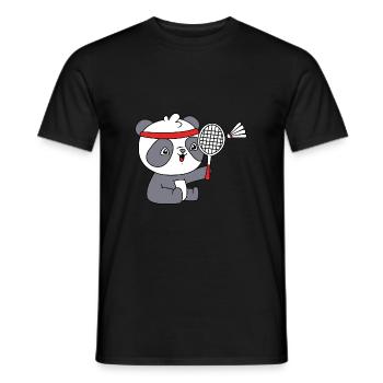 Badminton - Men's T-Shirt - black - Front - AI Model Male 178 light (178cm)