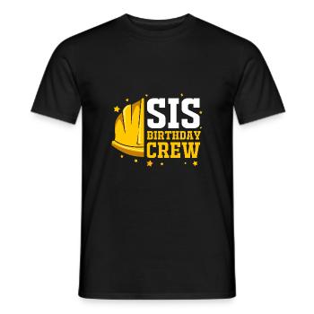 Children's birthday party construction site - Men's T-Shirt - black - Front - AI Model Male 178 light (178cm)