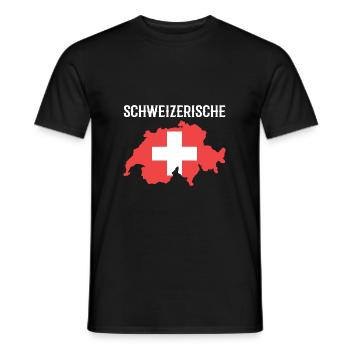 Schweiz - Männer T-Shirt - Schwarz - Vorne - AI Model Male 178 light (178cm)