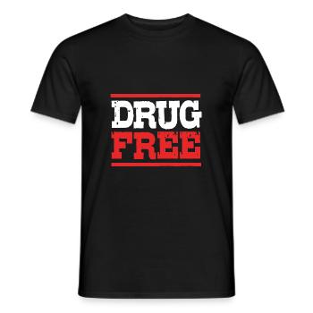 Drug-free addiction addicted - Men's T-Shirt - black - Front - AI Model Male 178 light (178cm)