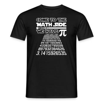 Venez au côté des maths, nous avons le thé Pie Pi Day - T-shirt homme - noir - Devant - AI Model Male 178 light (178cm)