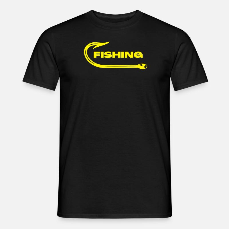 Fischen Angeln - Männer T-Shirt - Schwarz