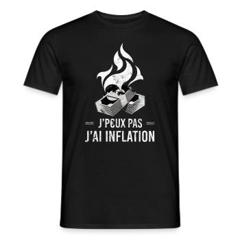 Je Peux Pas J'ai Inflation Humour - T-shirt homme - noir - Devant - AI Model Male 178 light (178cm)
