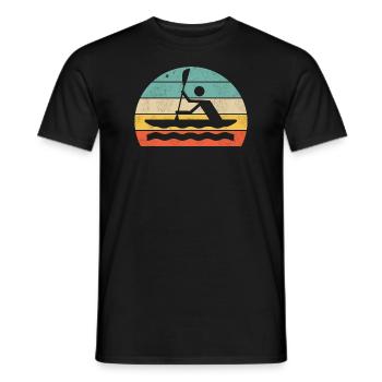 Kajak - Männer T-Shirt - Schwarz - Vorne - AI Model Male 178 light (178cm)