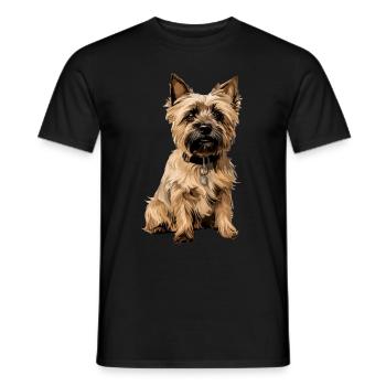 Cairn Terrier 4 - Männer T-Shirt - Schwarz - Vorne - AI Model Male 178 light (178cm)