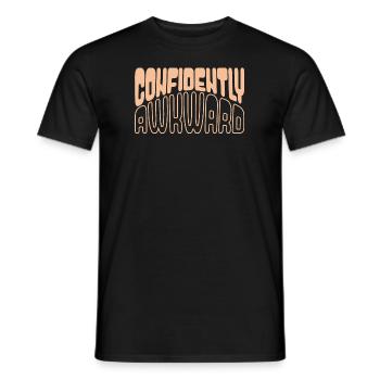 Confidently awkward in yellow - Men's T-Shirt - black - Front - AI Model Male 178 light (178cm)
