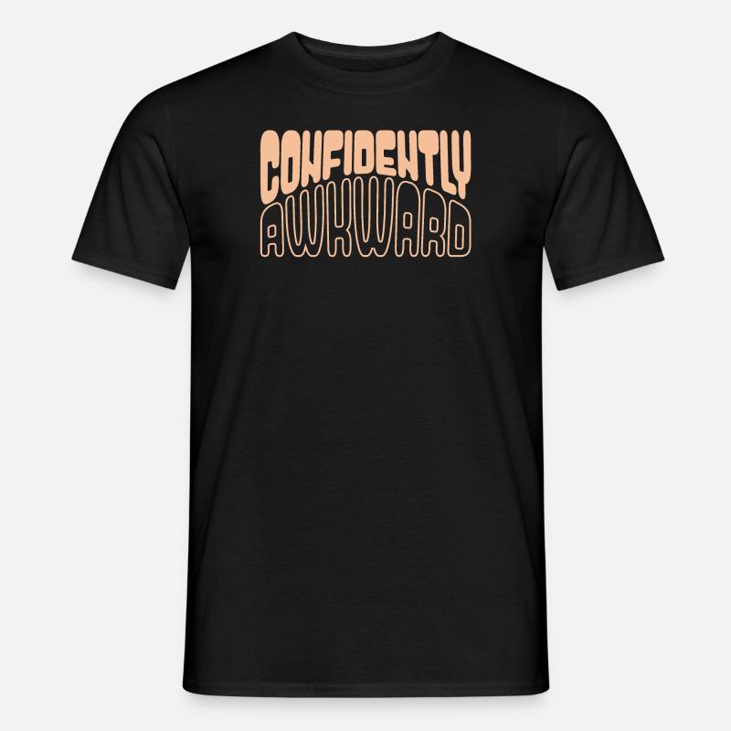 Confidently awkward in yellow - Männer T-Shirt - Schwarz