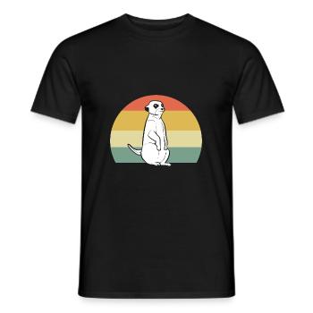 Erdmännchen - Männer T-Shirt - Schwarz - Vorne - AI Model Male 178 light (178cm)