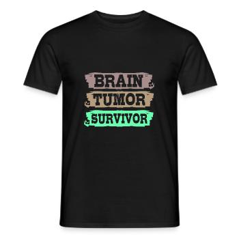Brain Tumor Tumor Brain Cancer Survivor - Men's T-Shirt - black - Front - AI Model Male 178 light (178cm)