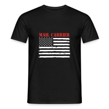 Postbote - Männer T-Shirt - Schwarz - Vorne - AI Model Male 178 light (178cm)