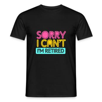 Retirement 2025 Pensioner Pension Pensioner - Men's T-Shirt - black - Front - AI Model Male 178 light (178cm)