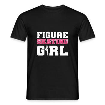 Patinage sur glace Patinage sur glace Patinage sur glace - T-shirt homme - noir - Devant - AI Model Male 178 light (178cm)
