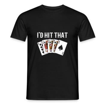 Blackjack Black Jack Casino Glücksspiel - Männer T-Shirt - Schwarz - Vorne - AI Model Male 178 light (178cm)