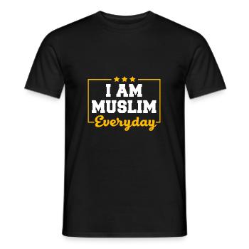 Muslim Islam Moslem Muslima Eid Mubarak - Männer T-Shirt - Schwarz - Vorne - AI Model Male 178 light (178cm)