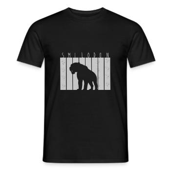 Säbelzahntiger - Männer T-Shirt - Schwarz - Vorne - AI Model Male 178 light (178cm)