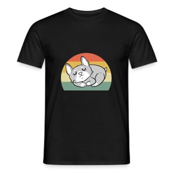 Corgi - T-shirt homme - noir - Devant - AI Model Male 178 light (178cm)