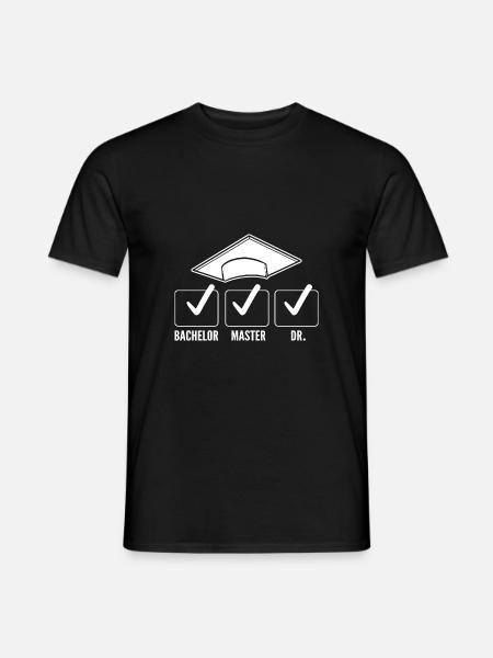Master Studium Abschlussfeier Bachelor - Männer T-Shirt - Schwarz