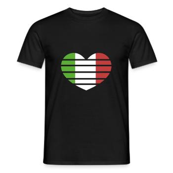 Italien Italia italienisch italienische Flagge - Männer T-Shirt - Schwarz - Vorne - AI Model Male 178 light (178cm)