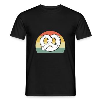 Brezel - Männer T-Shirt - Schwarz - Vorne - AI Model Male 178 light (178cm)