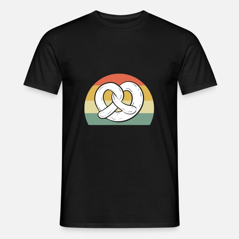 Brezel - Männer T-Shirt - Schwarz