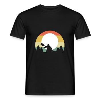 Kajak Kajakfahren - Männer T-Shirt - Schwarz - Vorne - AI Model Male 178 light (178cm)