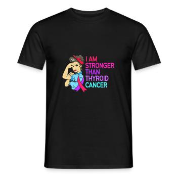 Thyroid cancer Thyroid cancer - Men's T-Shirt - black - Front - AI Model Male 178 light (178cm)