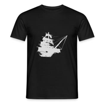 Piratenschiff - Männer T-Shirt - Schwarz - Vorne - AI Model Male 178 light (178cm)