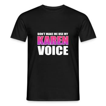 Karen - Men's T-Shirt - black - Front - AI Model Male 178 light (178cm)