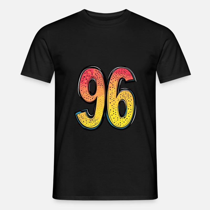 96 Zahl Comic - Männer T-Shirt - Schwarz