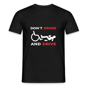 Rollstuhl - Männer T-Shirt - Schwarz - Vorne - AI Model Male 178 light (178cm)