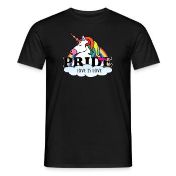 Fierté L’amour est l’amour - T-shirt homme - noir - Devant - AI Model Male 178 light (178cm)
