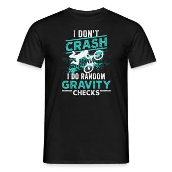 Mountain Biking MTB Downhill Mountain Biker - Men's T-Shirt - black - Front - AI Model Male 178 light (178cm)