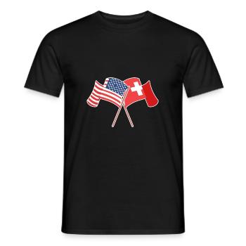 Switzerland Swiss Swiss German - Men's T-Shirt - black - Front - AI Model Male 178 light (178cm)