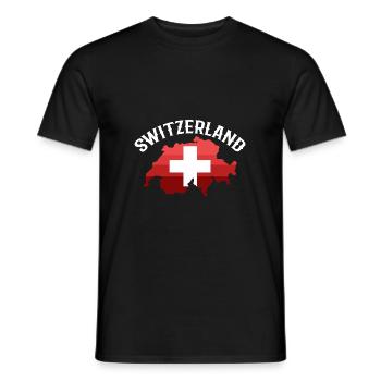 Switzerland Swiss Swiss German - Men's T-Shirt - black - Front - AI Model Male 178 light (178cm)