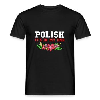 Poland Polish - Men's T-Shirt - black - Front - AI Model Male 178 light (178cm)