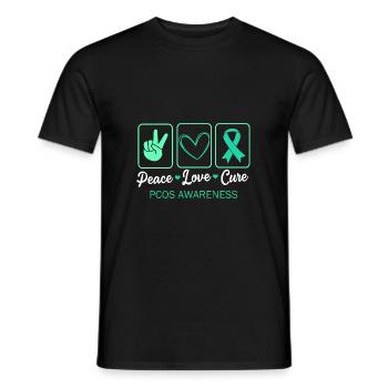 Sensibilisation au SOPK - T-shirt homme - noir - Devant - AI Model Male 178 light (178cm)
