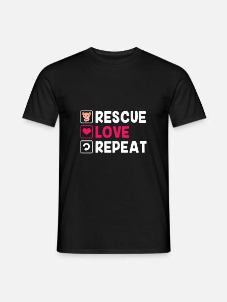 Katzenrettung Tierrechte Tierrettung Tierheim - Männer T-Shirt - Schwarz